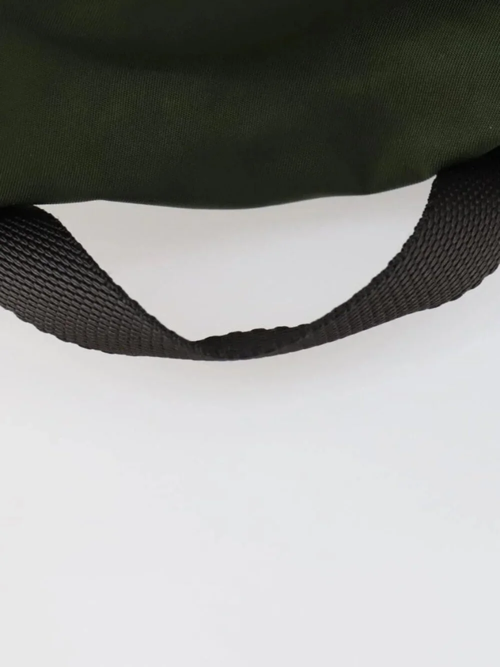 PRADA Backpack Nylon Khaki Silver Auth 156120